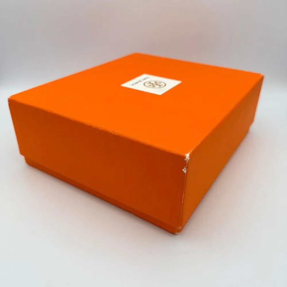 Tory Burch Orange Gift Box Storage Keepsake Packaging Empty 9 3/8 x 8 x 3 3/8